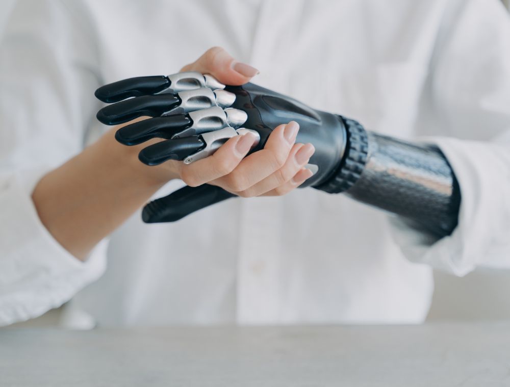 High Tech Carbon Electronic Hand Modern Technology 5ZWABQ7 1